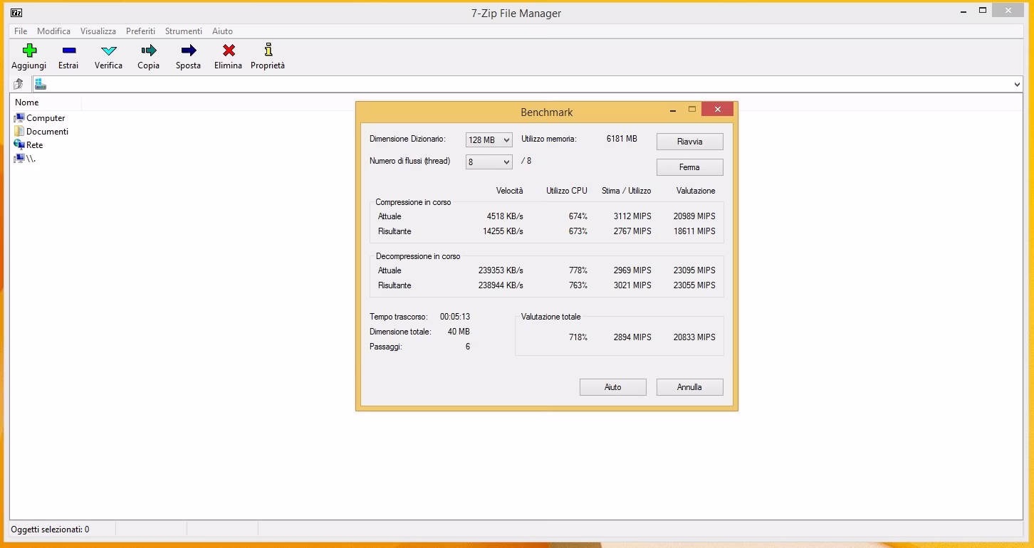 7 Zip Benchmark 128MB