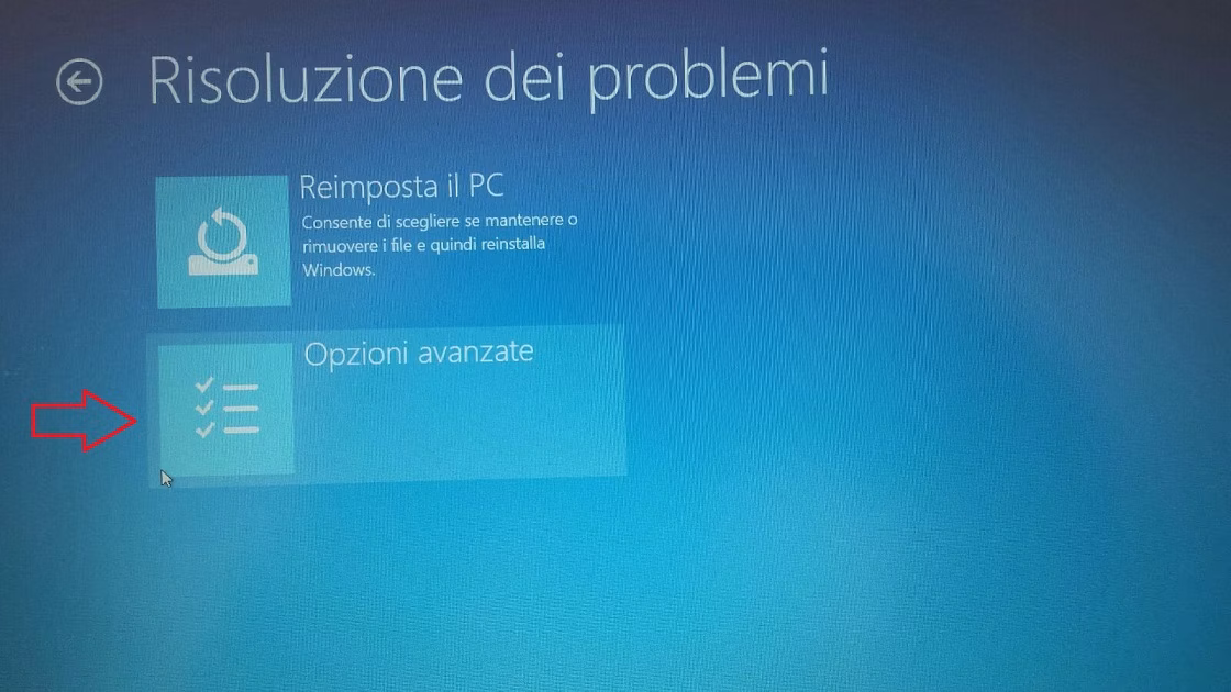 schermata blu tre