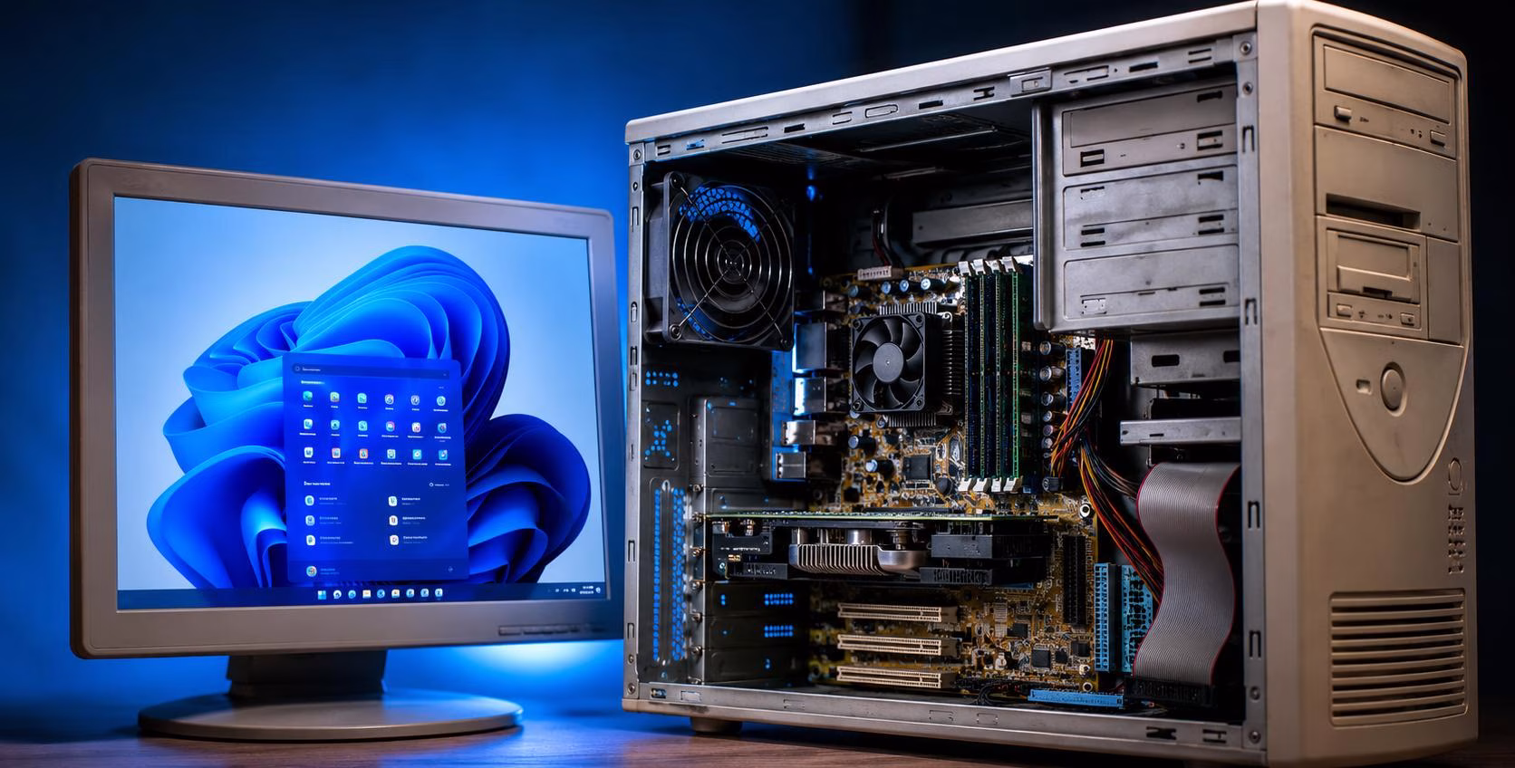 Windows 11 su PC del 2003 con DDR1 e AGP: un test di compatibilità