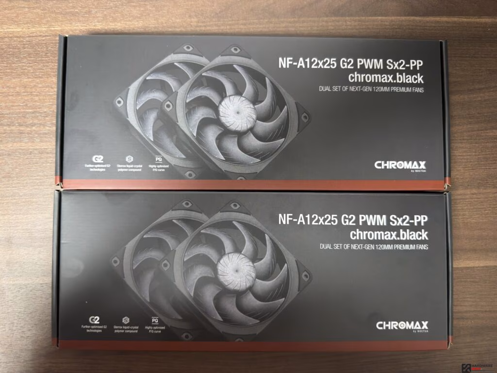 Noctua NF-A12x25 G2 PWM chromax.black e Sx2-PP: L'Eccellenza del Silenzio in Configurazione Push-Pull