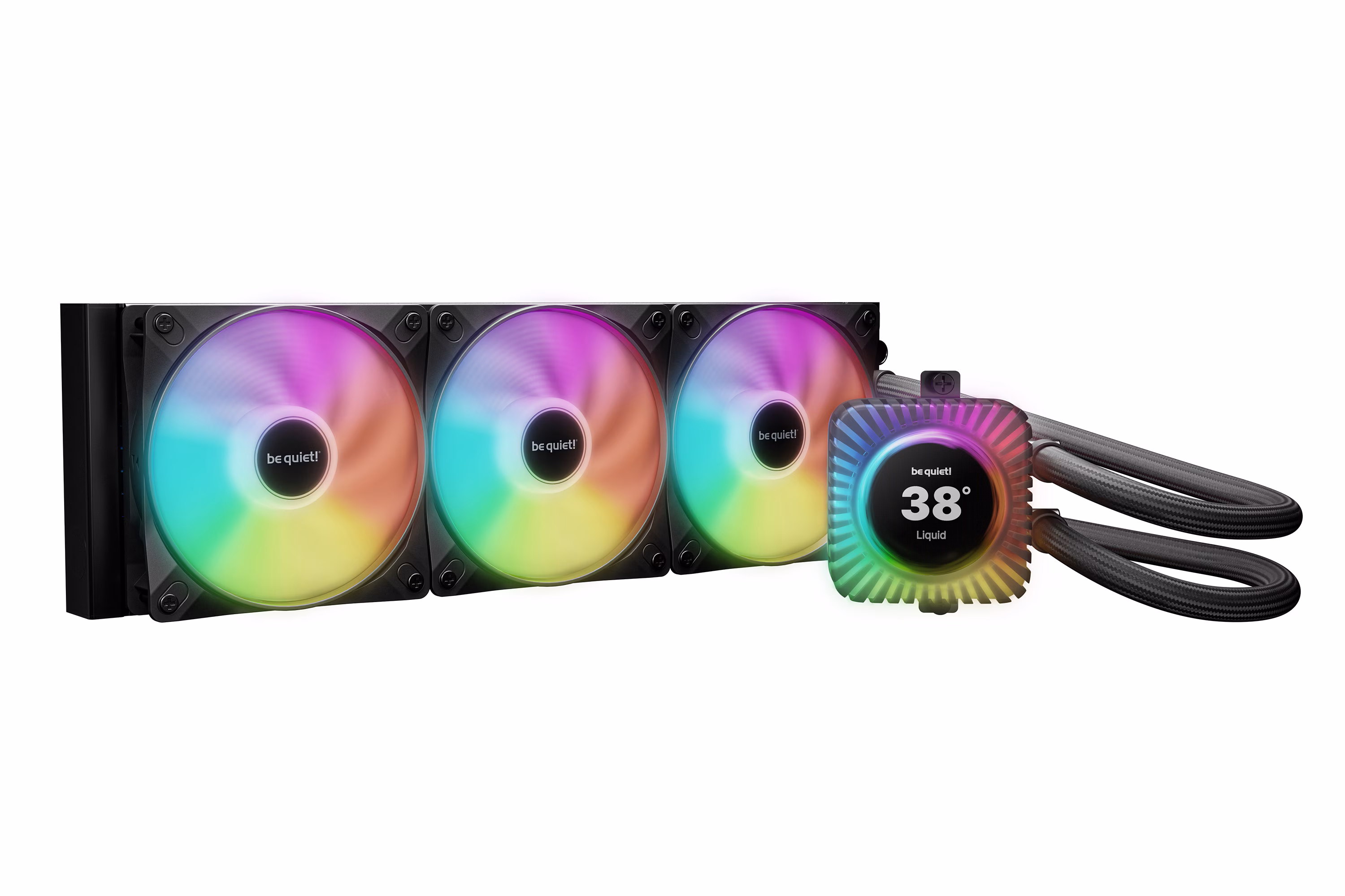 be quiet! Light Loop IO LCD 360 mm con tre ventole ARGB e display IPS