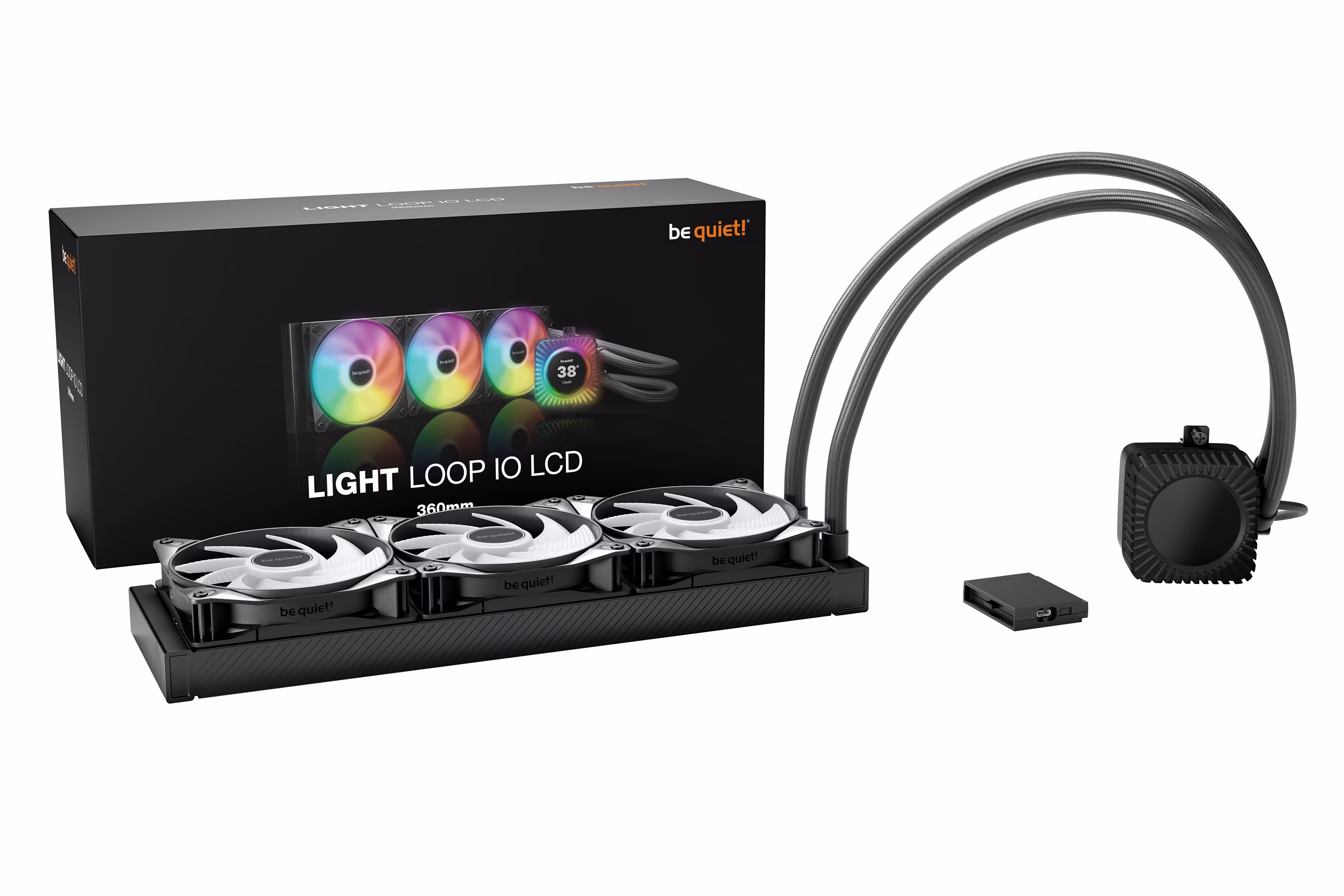 Confezione e dotazione di be quiet! Light Loop IO LCD 360 mm
