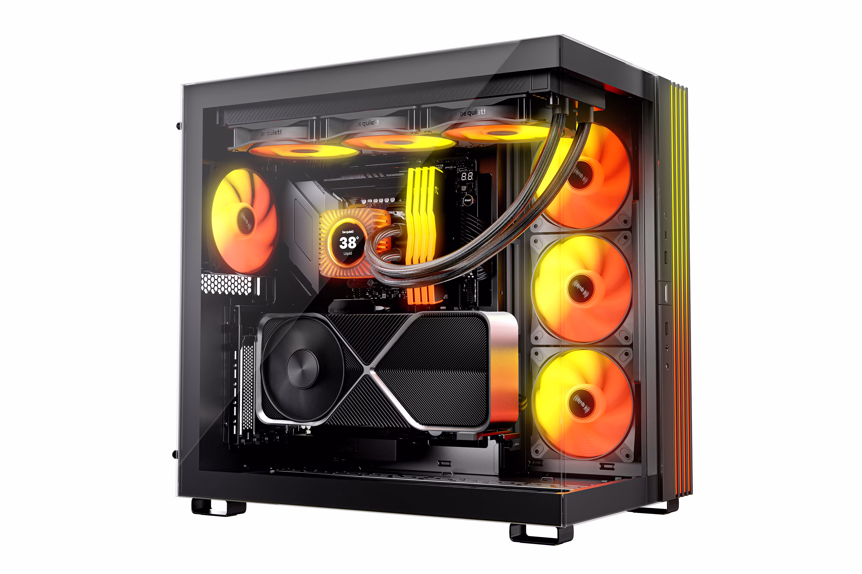 be quiet! Light Loop IO LCD 360 mm installato in un PC gaming