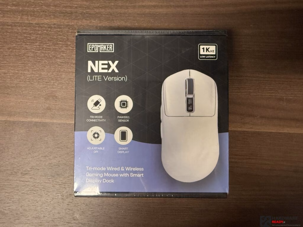 EPOMAKER Nex Lite recensione: il mouse da 36$ con display LCD, basetta di ricarica e software Web