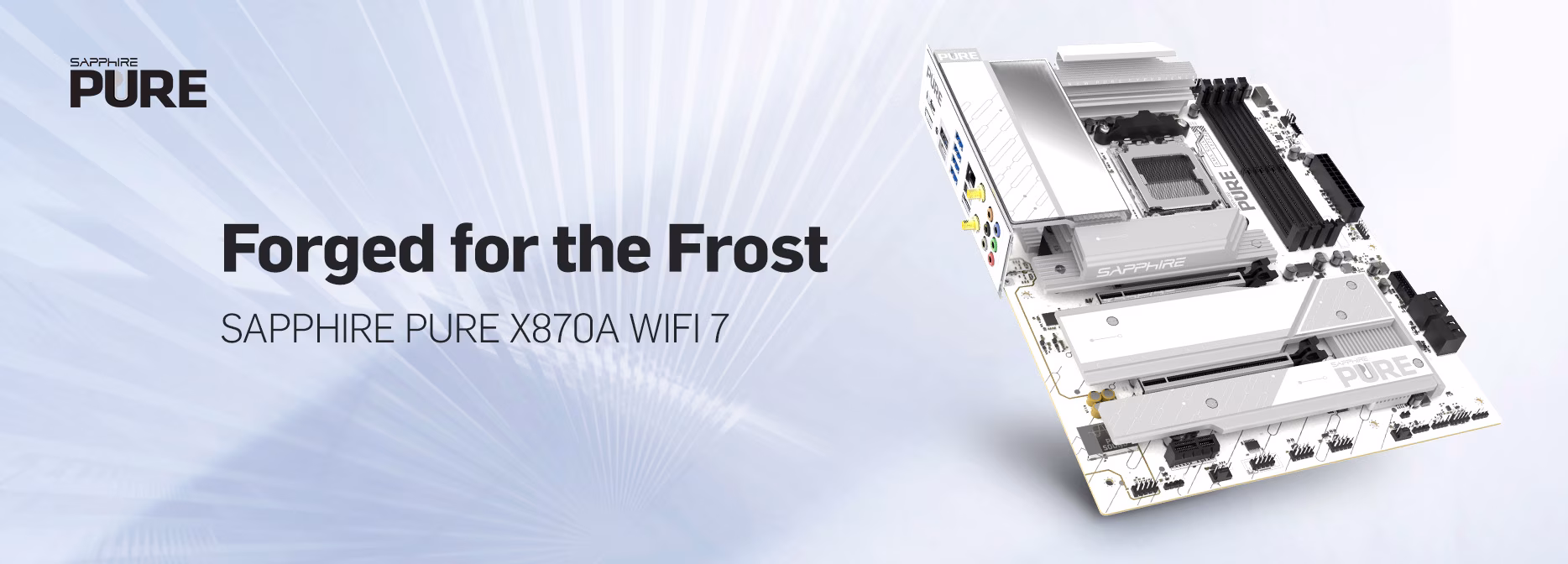 SAPPHIRE PURE X870A WiFi 7 scheda madre AM5 bianca