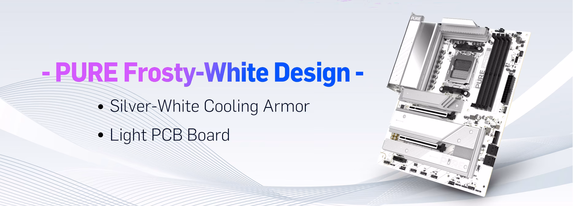 Design della scheda madre SAPPHIRE PURE X870A WiFi 7
