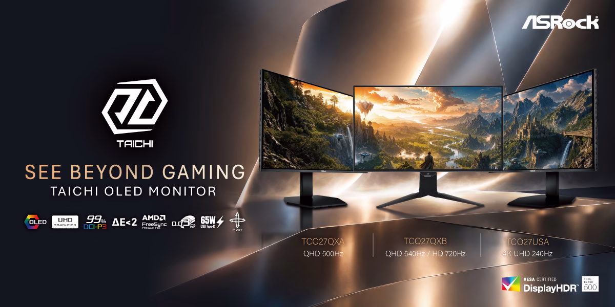 ASRock Taichi monitor OLED lineup