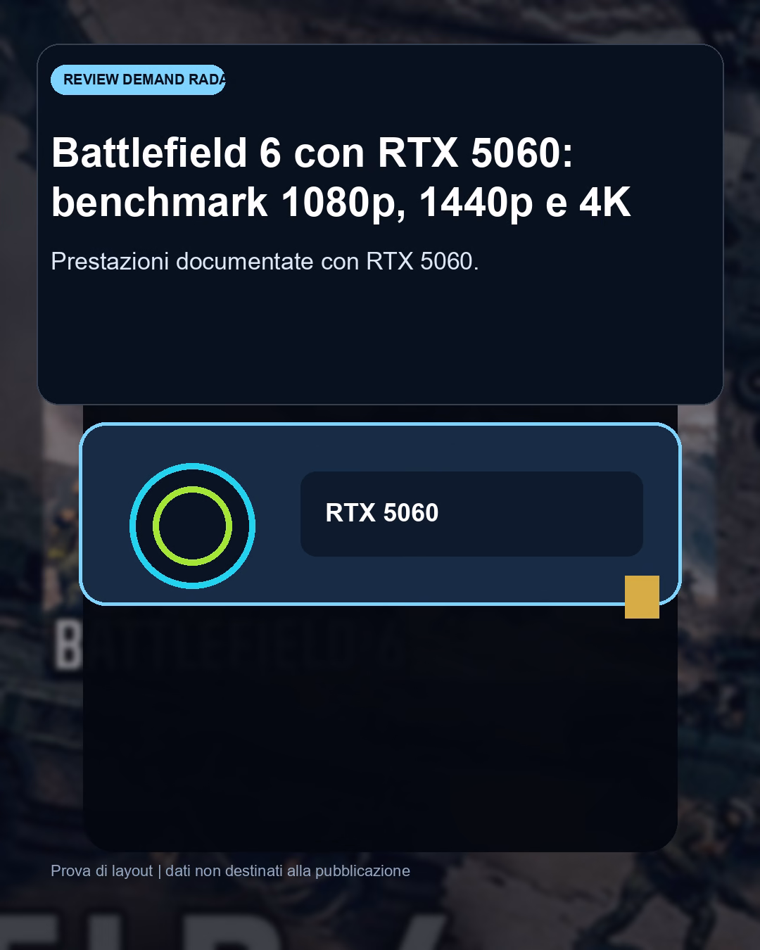 Panoramica del confronto tra Battlefield 6 con RTX 5060: benchmark FPS e target Full HD consigliato