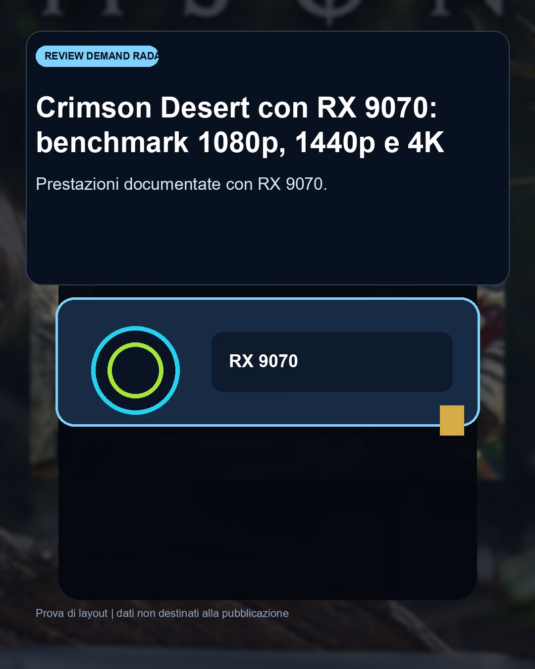 Panoramica del confronto tra Crimson Desert con RX 9070: benchmark FPS e target QHD consigliato