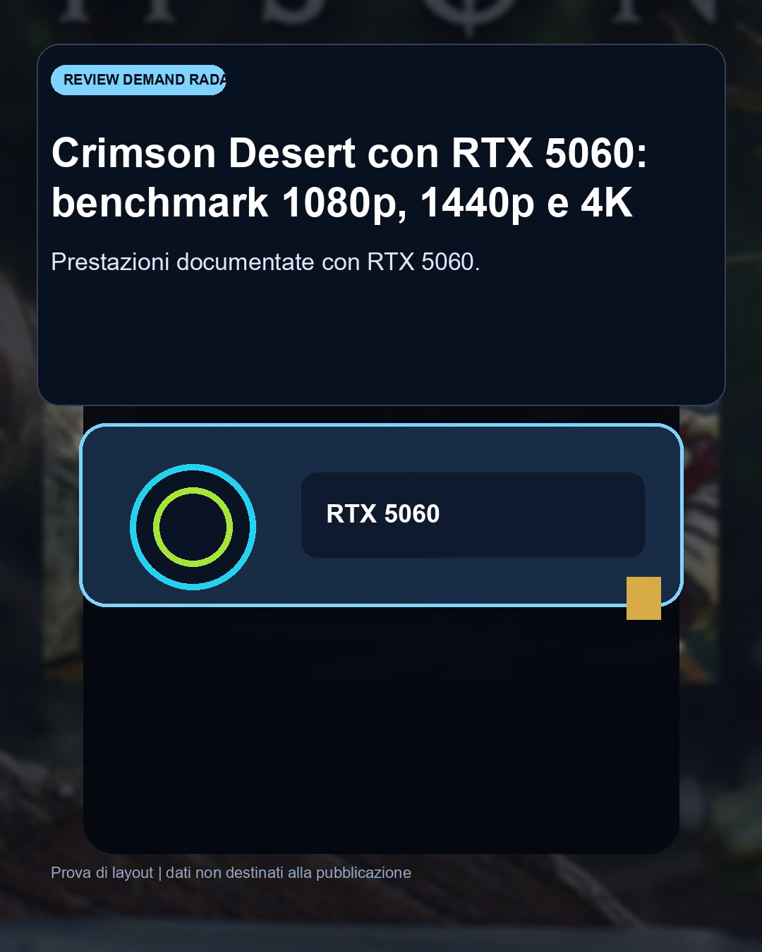 Panoramica del confronto tra Crimson Desert con RTX 5060: benchmark FPS e target Full HD consigliato