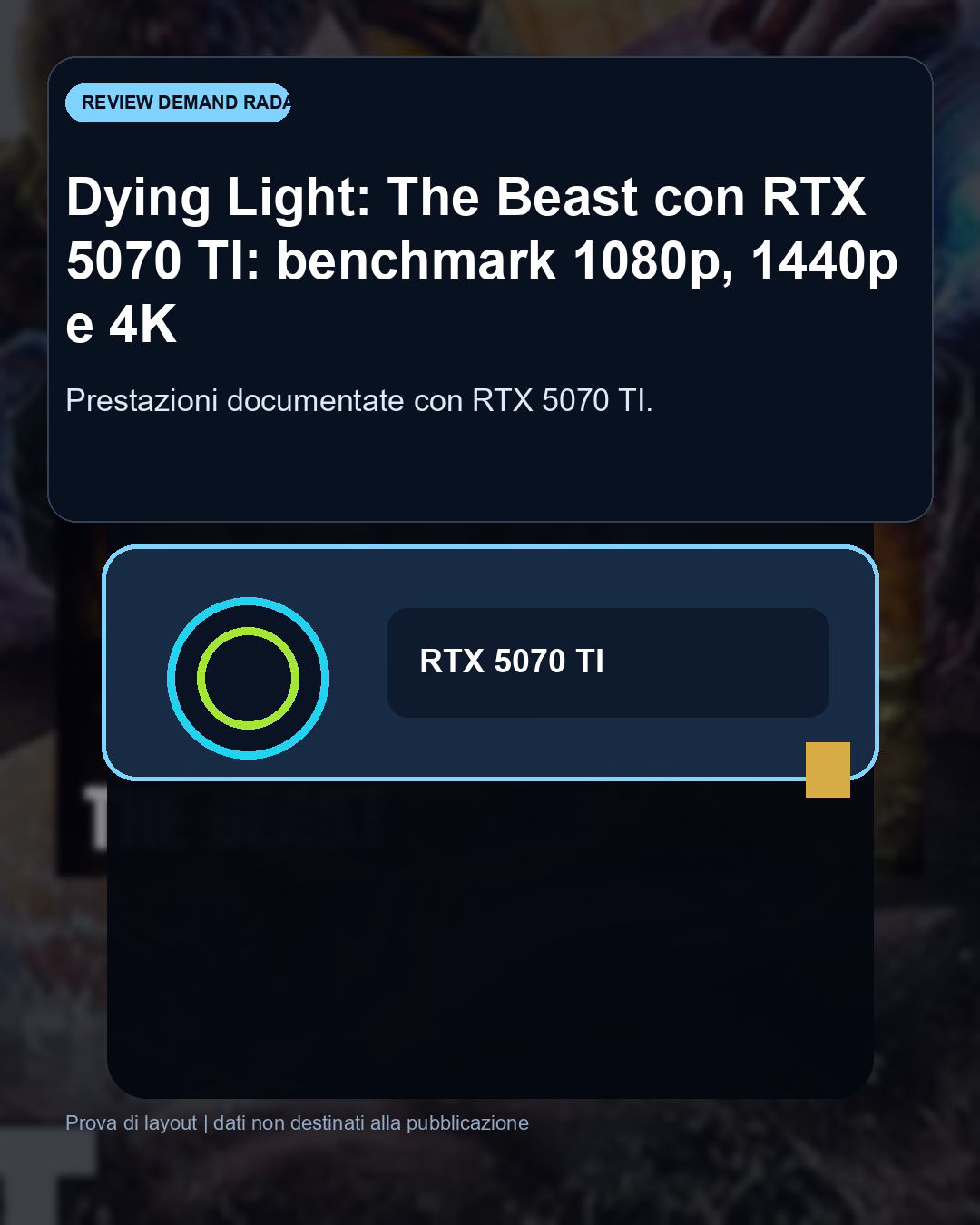 Panoramica del confronto tra Dying Light: The Beast con RTX 5070 TI: benchmark FPS e target 4K consigliato