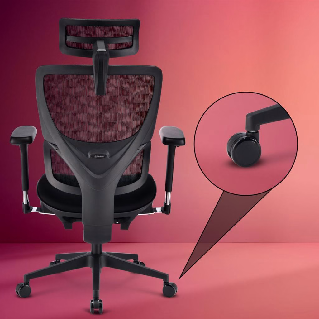 OfficePal C40, base a stella in nylon, pistone a gas di classe 4 e ruote da 60 mm